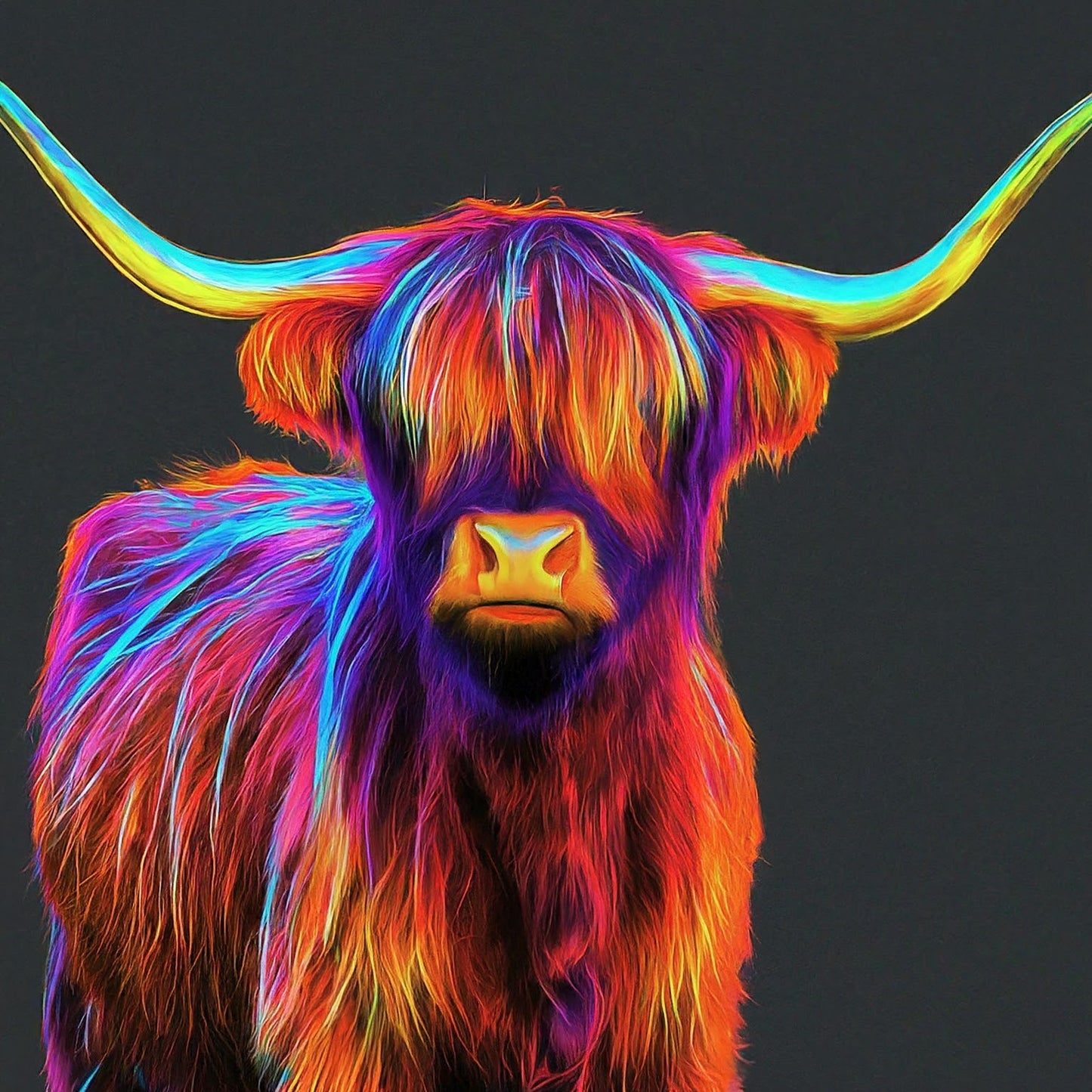 Highland Cow Neon