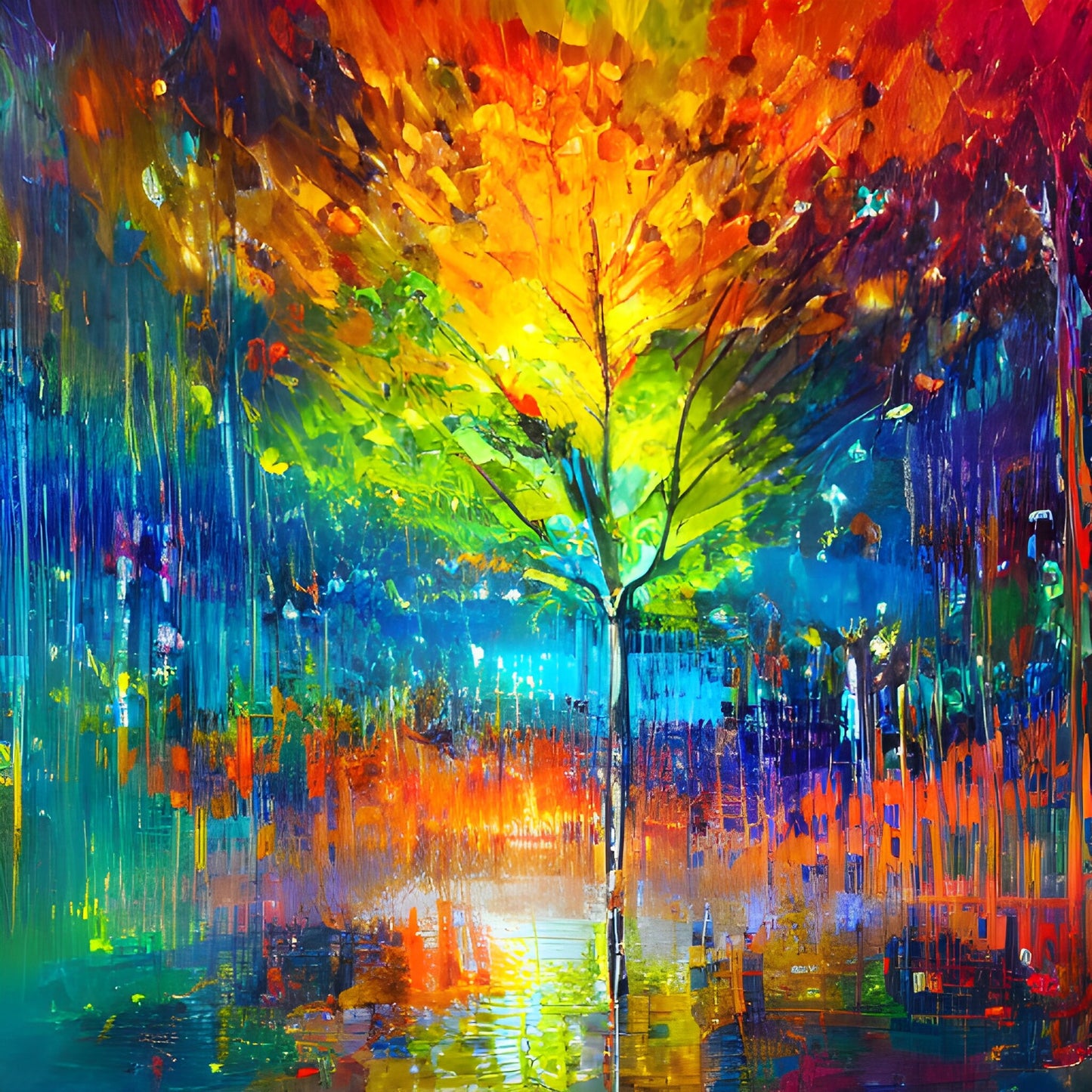 Tree of Light Abstract