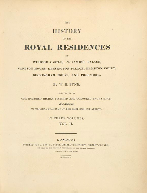 The History of the Royal Residences - Reprint